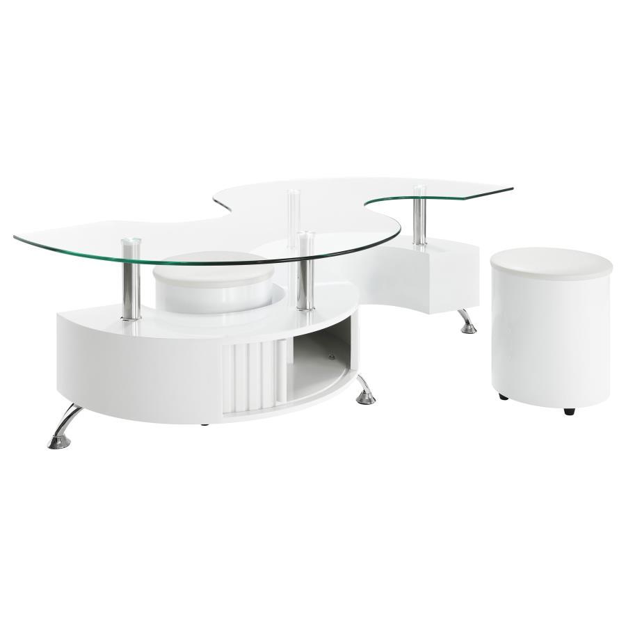 Coaster Fine Furniture Buckley - 3 Piece Coffee Table And Stools Set | Meri Furniture