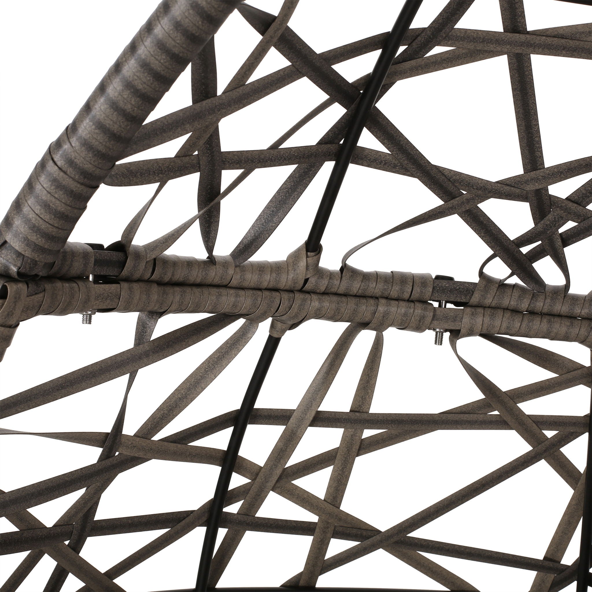 Marlin Hanging Egg Chair Basket With Teardrop Design - Gray