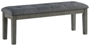 Ashley Furniture Hallanden - Black / Gray - Large Uph Dining Room Bench | Meri Furniture