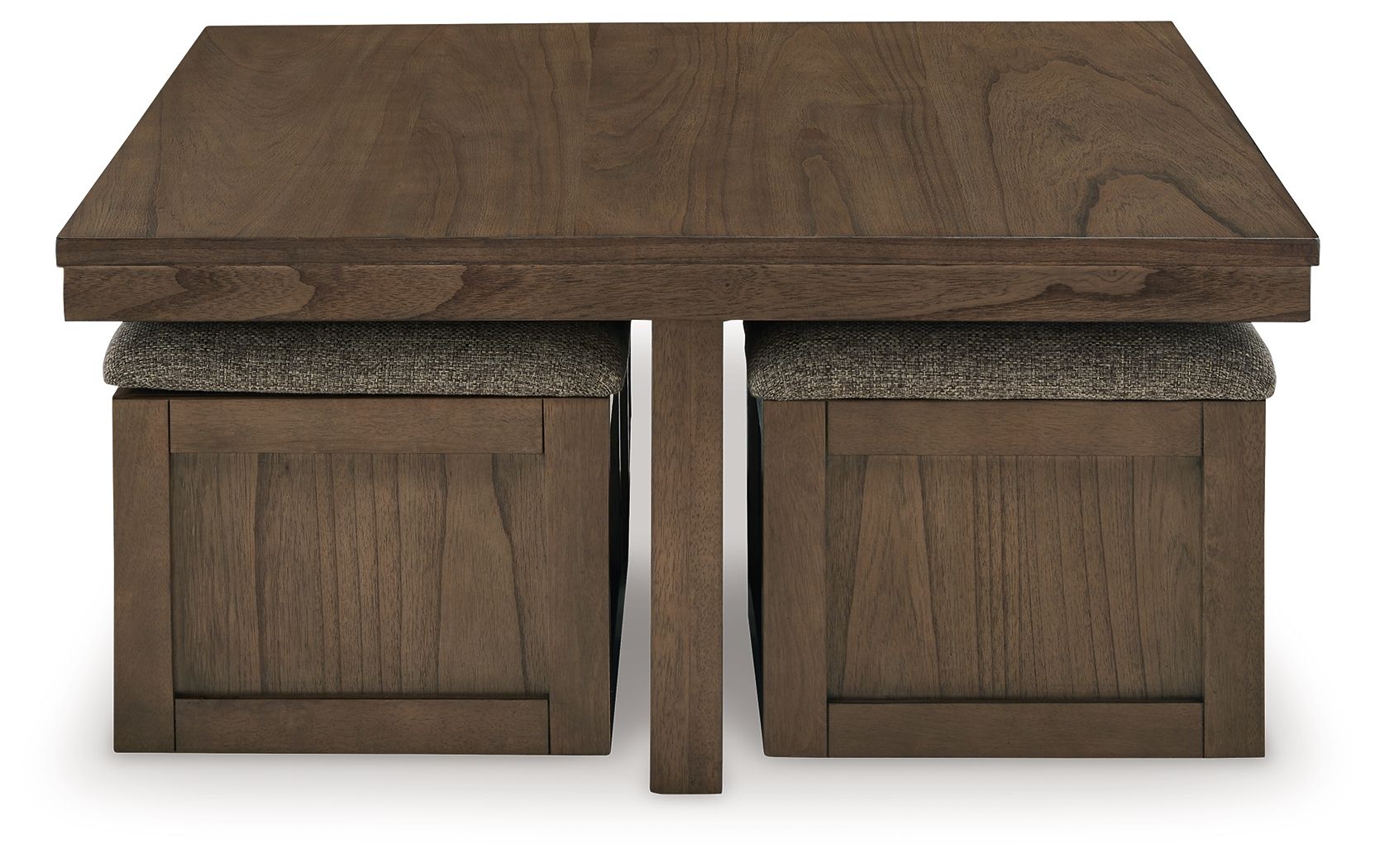 Signature Design by Ashley® Boardernest - Brown - Cocktail Table With 4 Stools (Set of 5) | Meri Furniture