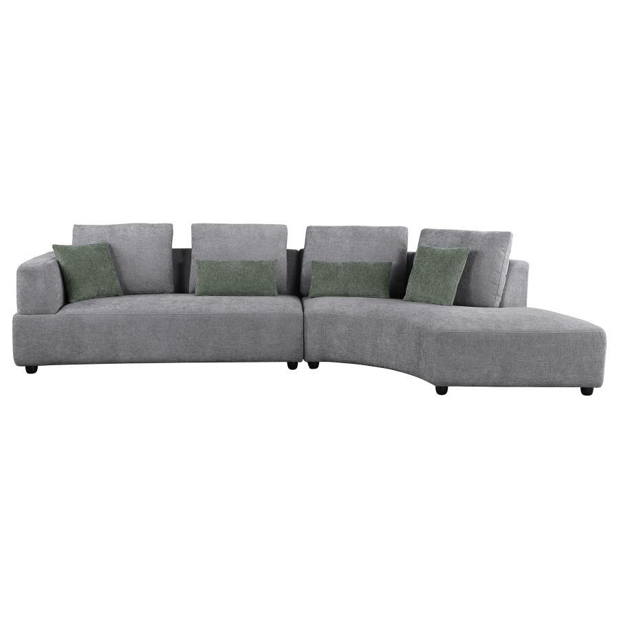 Coaster Fine Furniture Toscano - 1Upholstered Sectional Sofa - Gray | Meri Furniture