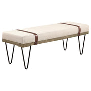 Coaster Fine Furniture Austin - Fabric Upholstered Accent Bench - Beige | Meri Furniture