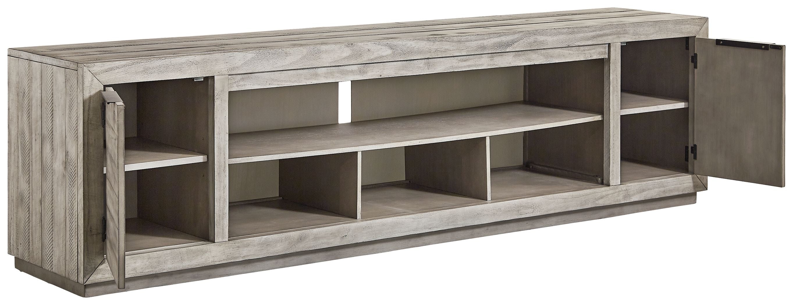 Signature Design by Ashley® Naydell - Gray - XL TV Stand W/Fireplace Option | Meri Furniture