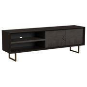 Coaster Fine Furniture Marsden - 2 Door Mango Wood TV Stand - Charcoal Black | Meri Furniture