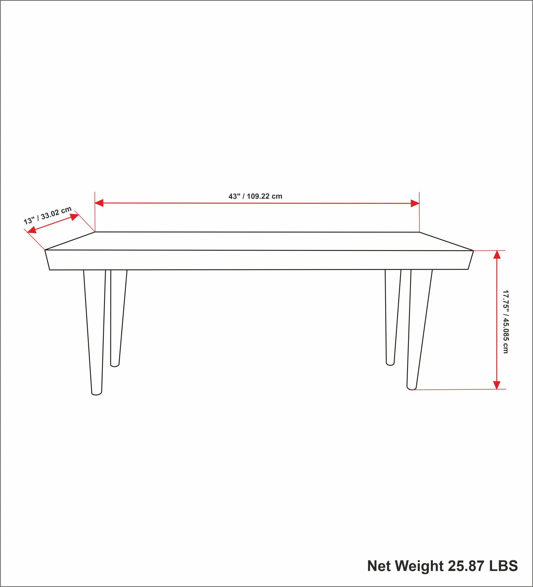 Durham - Bench - Distressed Natural