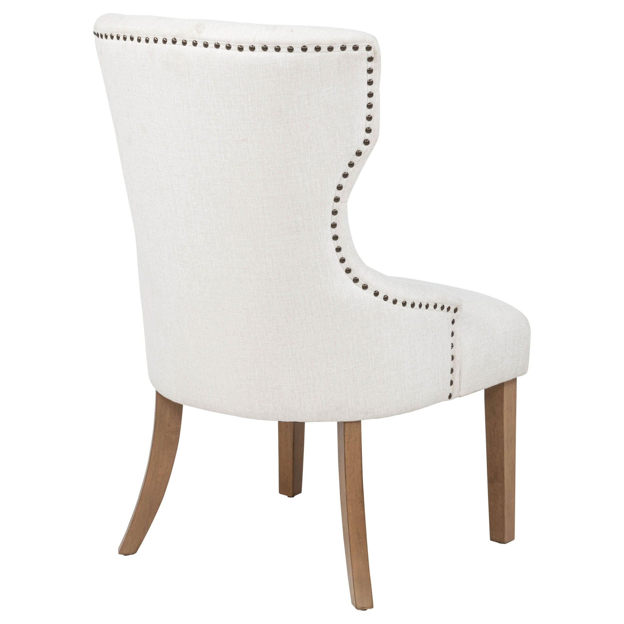 Baney Fabric Upholstered Dining Side Chair Beige and Rustic Grey