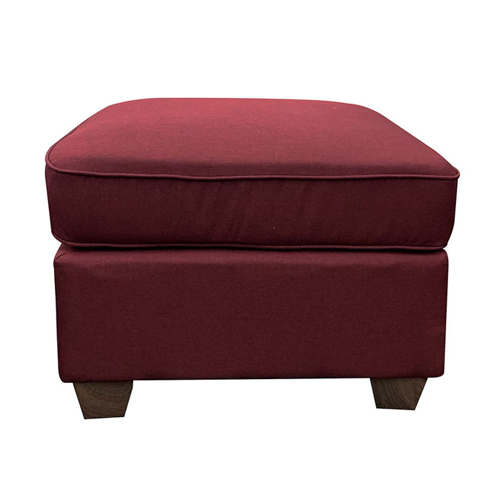 Cleavon II - Reversible Sectional Sofa & Ottoman With 2 Pillows - Red Linen