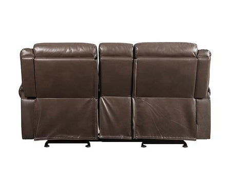 Lydia - Loveseat - Brown Leather Aire