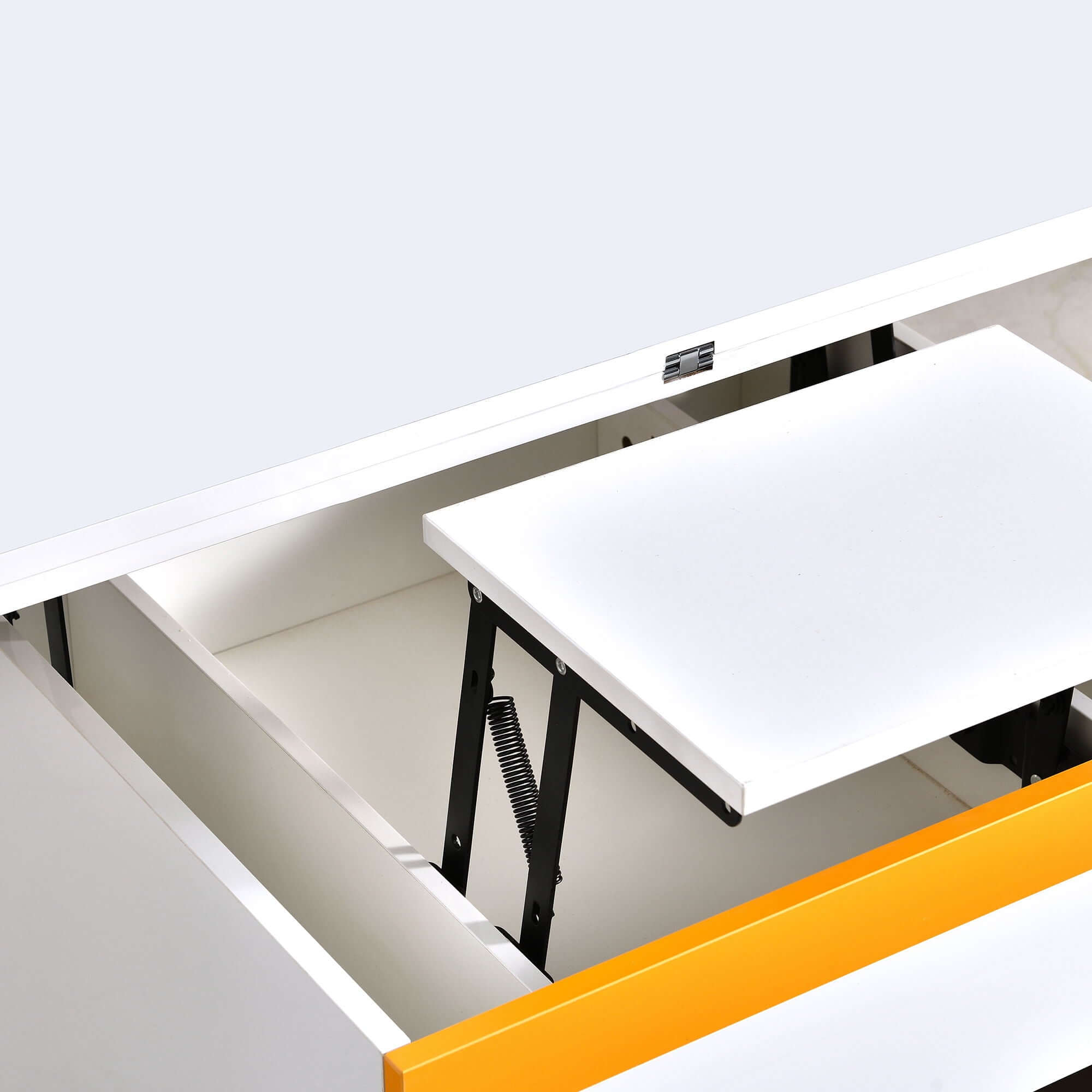 Lift Top Coffee Table With 4 Storage Stools