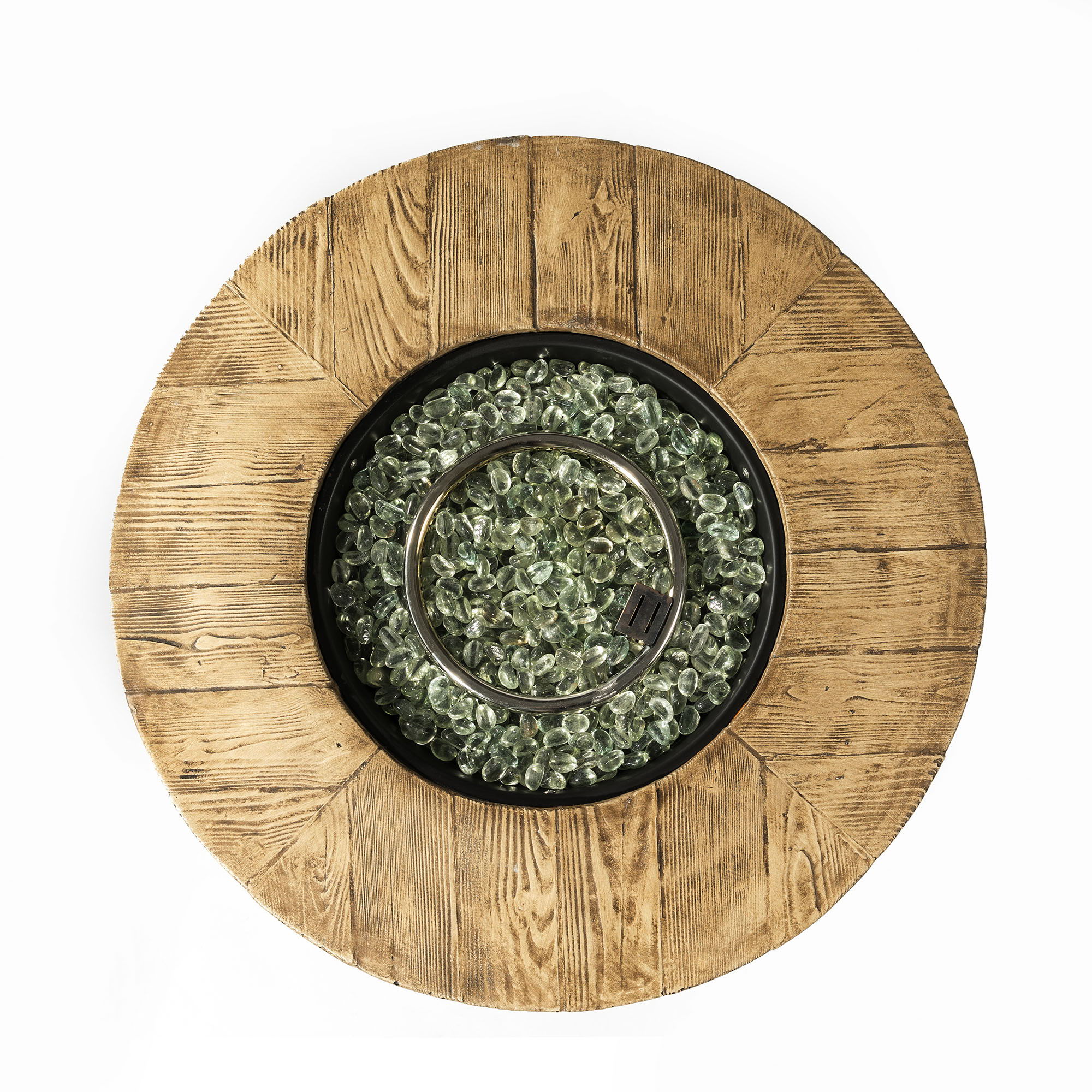 Propane Gas Fire Pit Table, 50000 Btu Round Steel Fire Pit