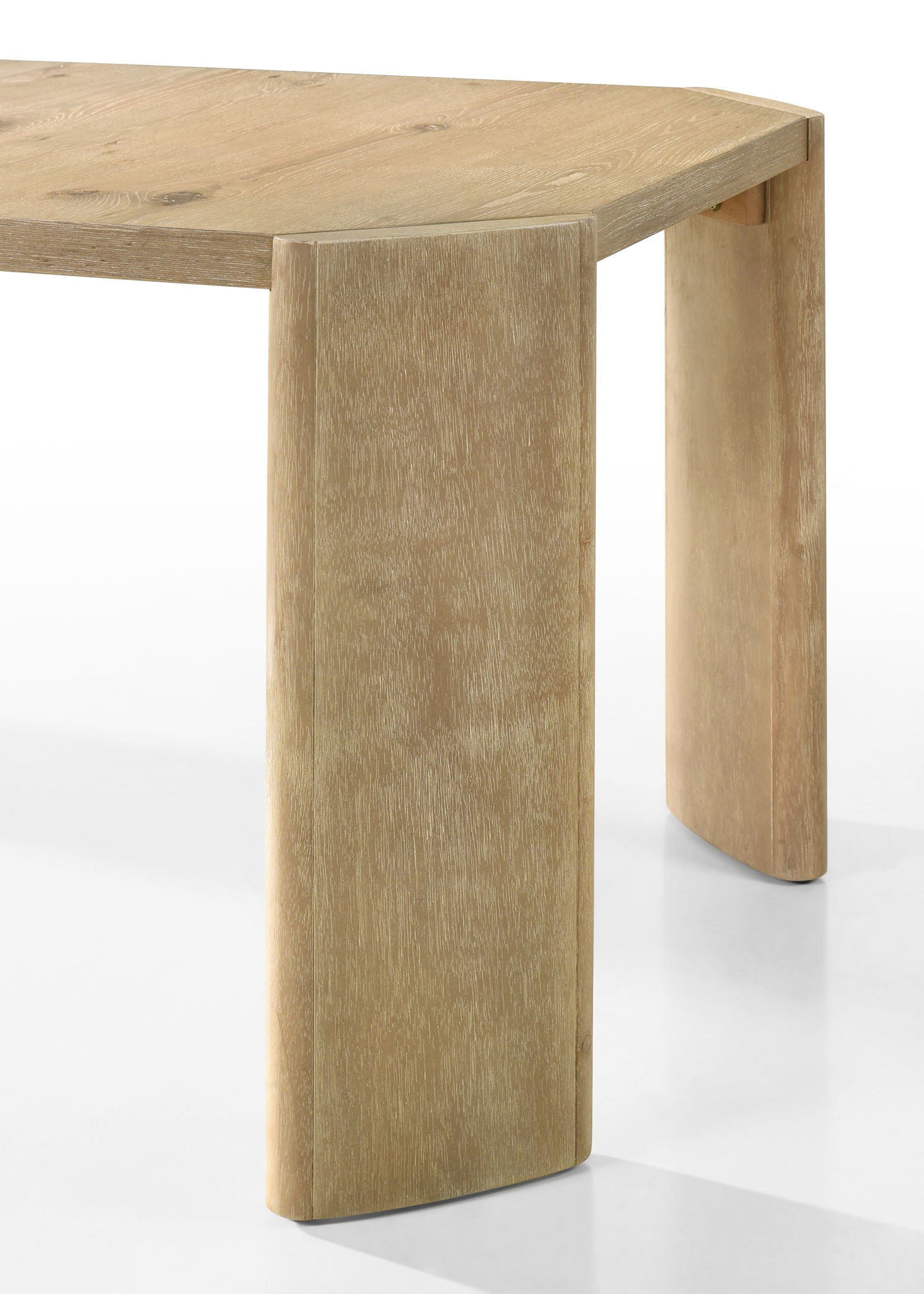 Magnus 66" Oak Finish Extendable Rectangular Dining Table Set with Cream Color Upholstered Chairs