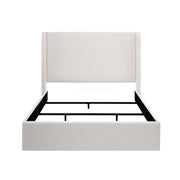 Caron - Upholstered Wingback Bed With High Headboard