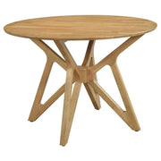 Coaster Fine Furniture Elowen - Round Solid Wood Dining Table - Light Walnut | Meri Furniture