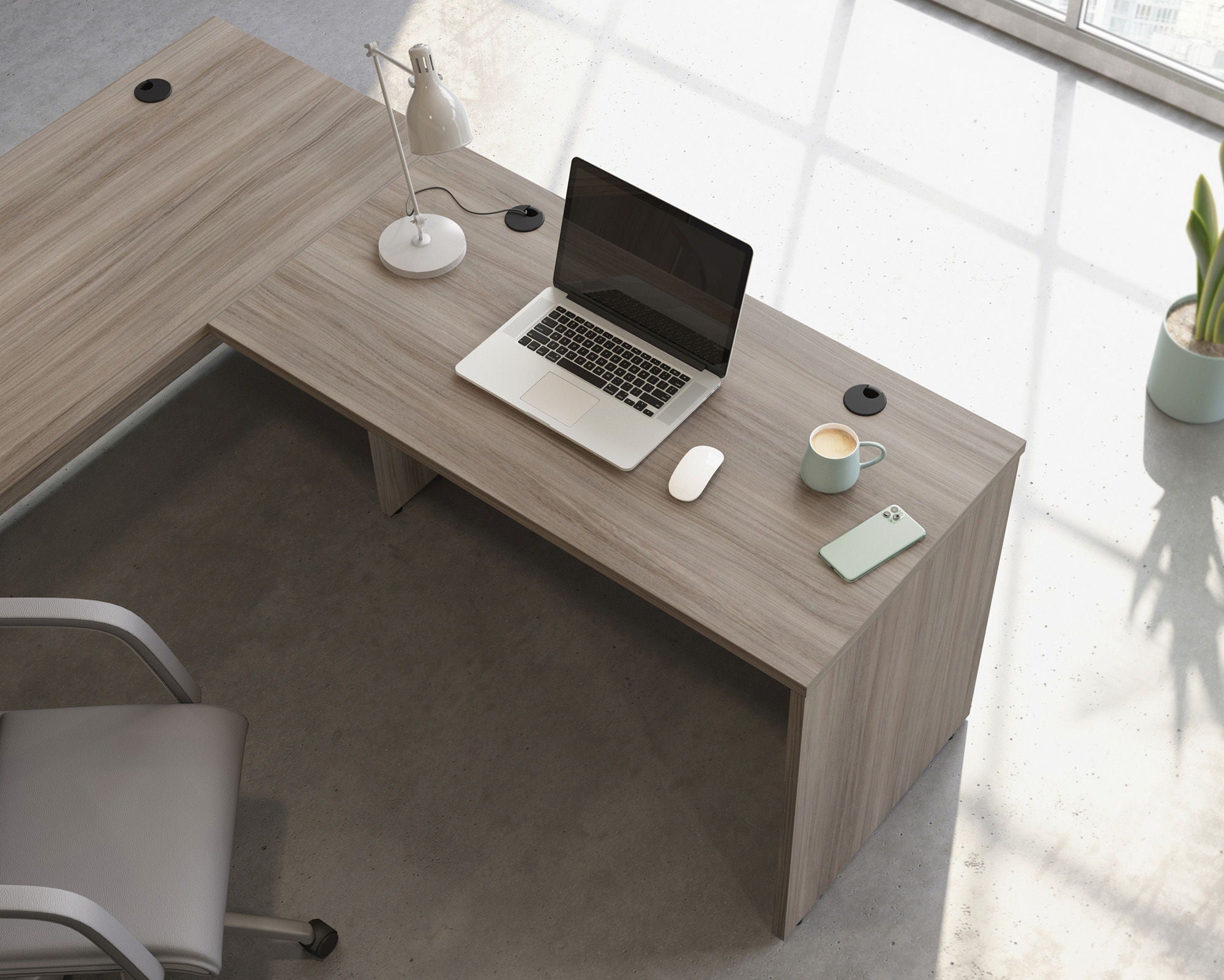 Commercial Desk 48" x 24" in Hudson Elm