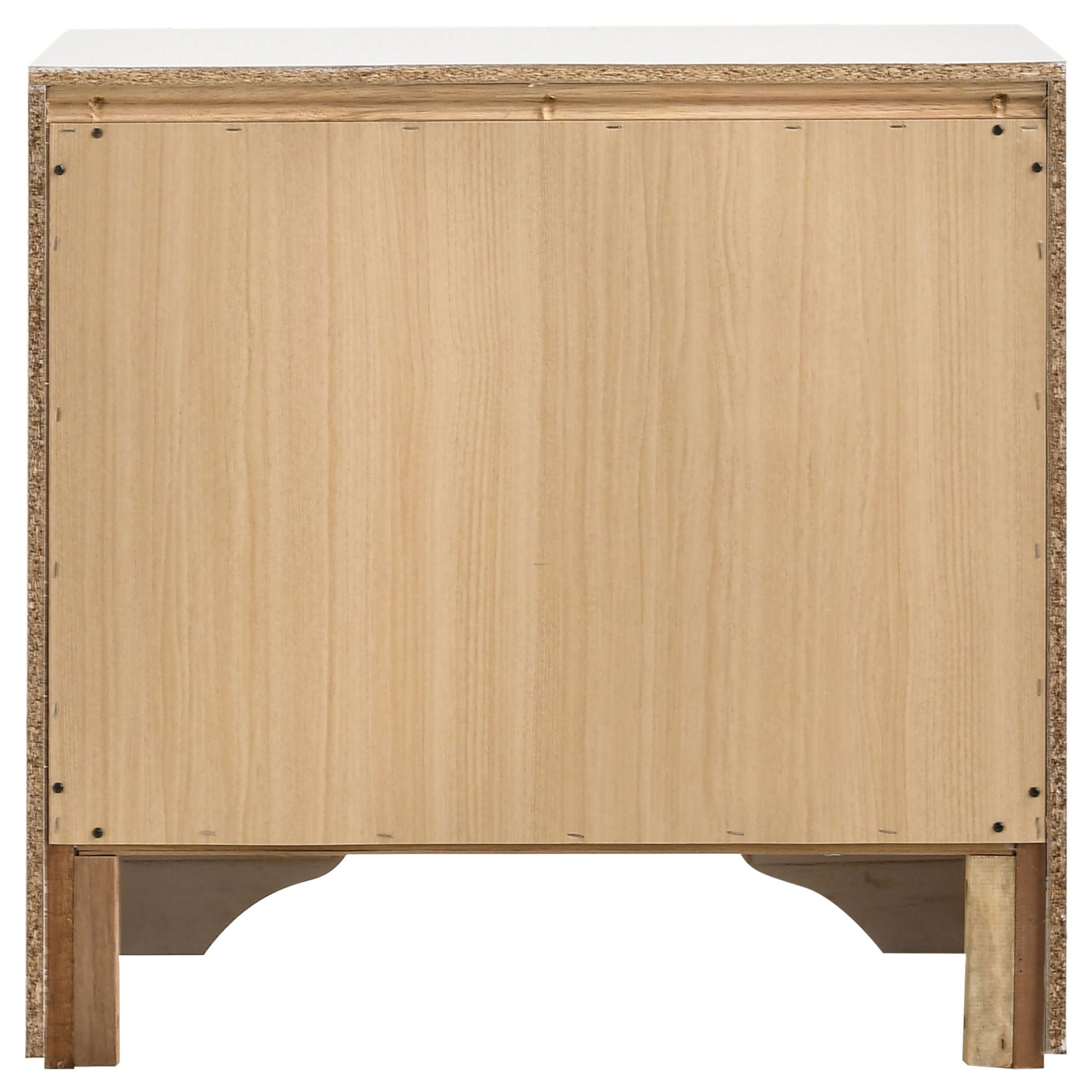 Transitional 2 Drawer Nightstand With Hidden Jewelry Tray