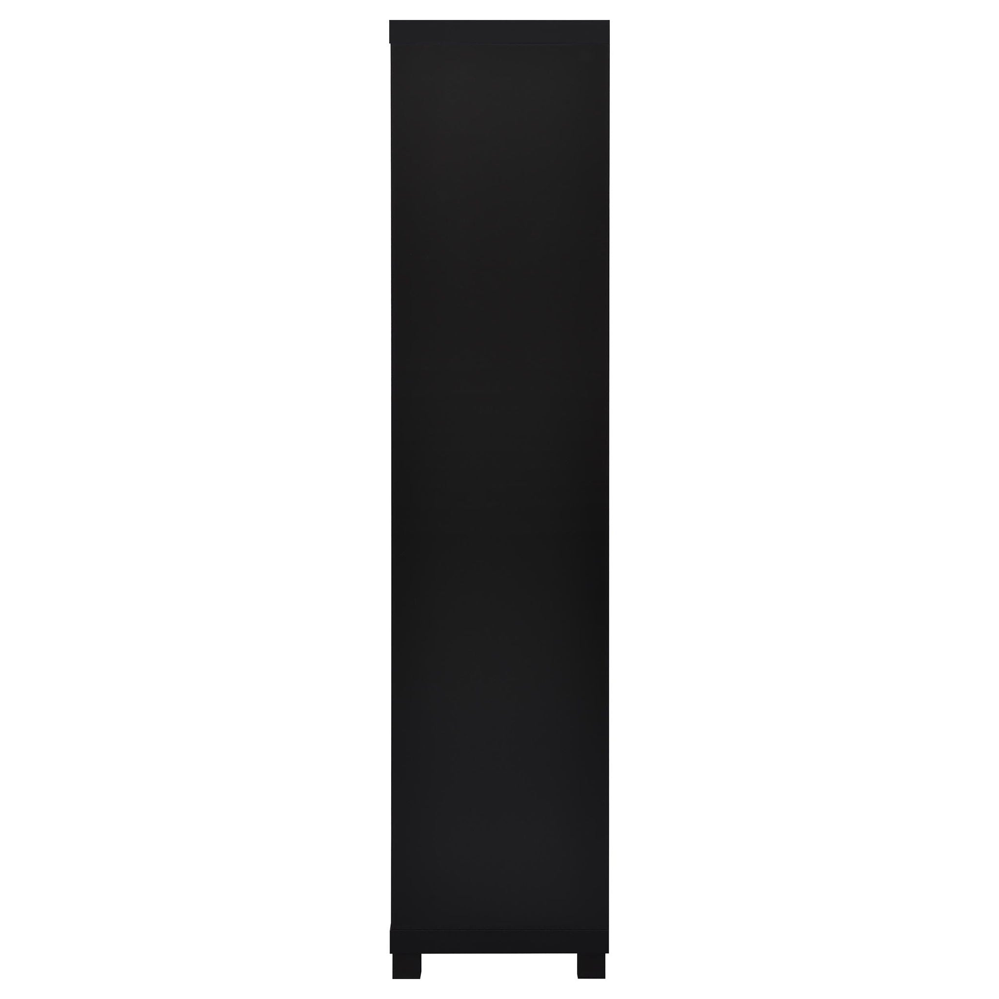 Sandl - 3 Shelf Media Tower With Cabinet Storage Solution - Black