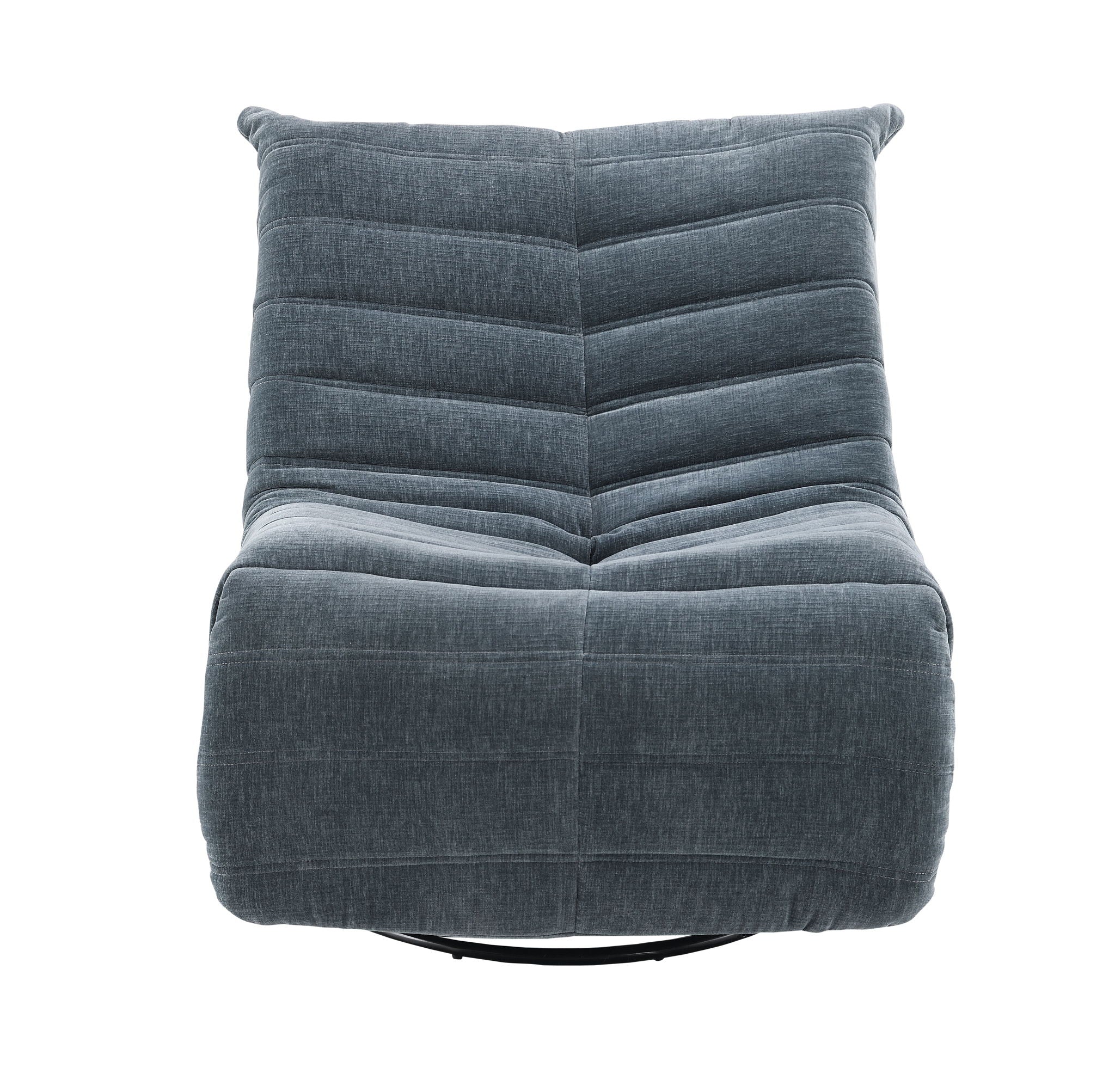 Talmon - Chenille Glider Recliner With Swivel - Dark Gray