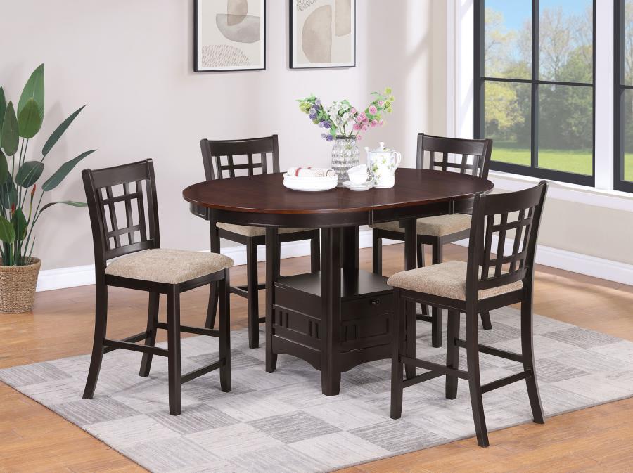 Coaster Fine Furniture Lavon - Oval Counter Height Dining Set | Meri Furniture