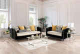 Furniture of America Maya - Sofa - Black / Beige | Meri Furniture