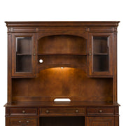 Liberty Furniture Brayton Manor - Jr Executive Credenza Hutch - Dark Brown | Meri Furniture