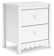 Signature Design by Ashley® Hallityn - White - Two Drawer Night Stand | Meri Furniture