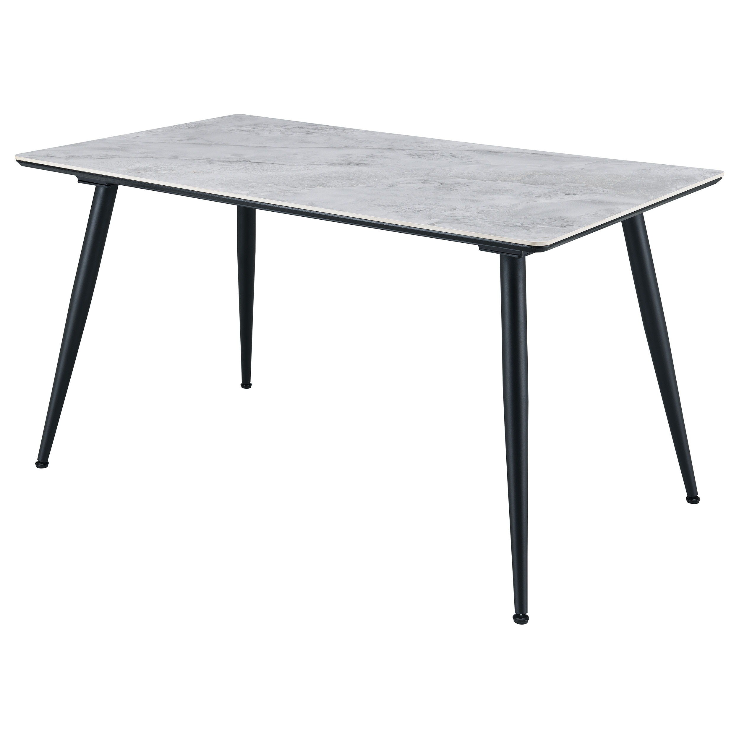 Coaster Fine Furniture Dennison - Rectangular Ceramic Top Dining Table Gray - Gray Marble | Meri Furniture