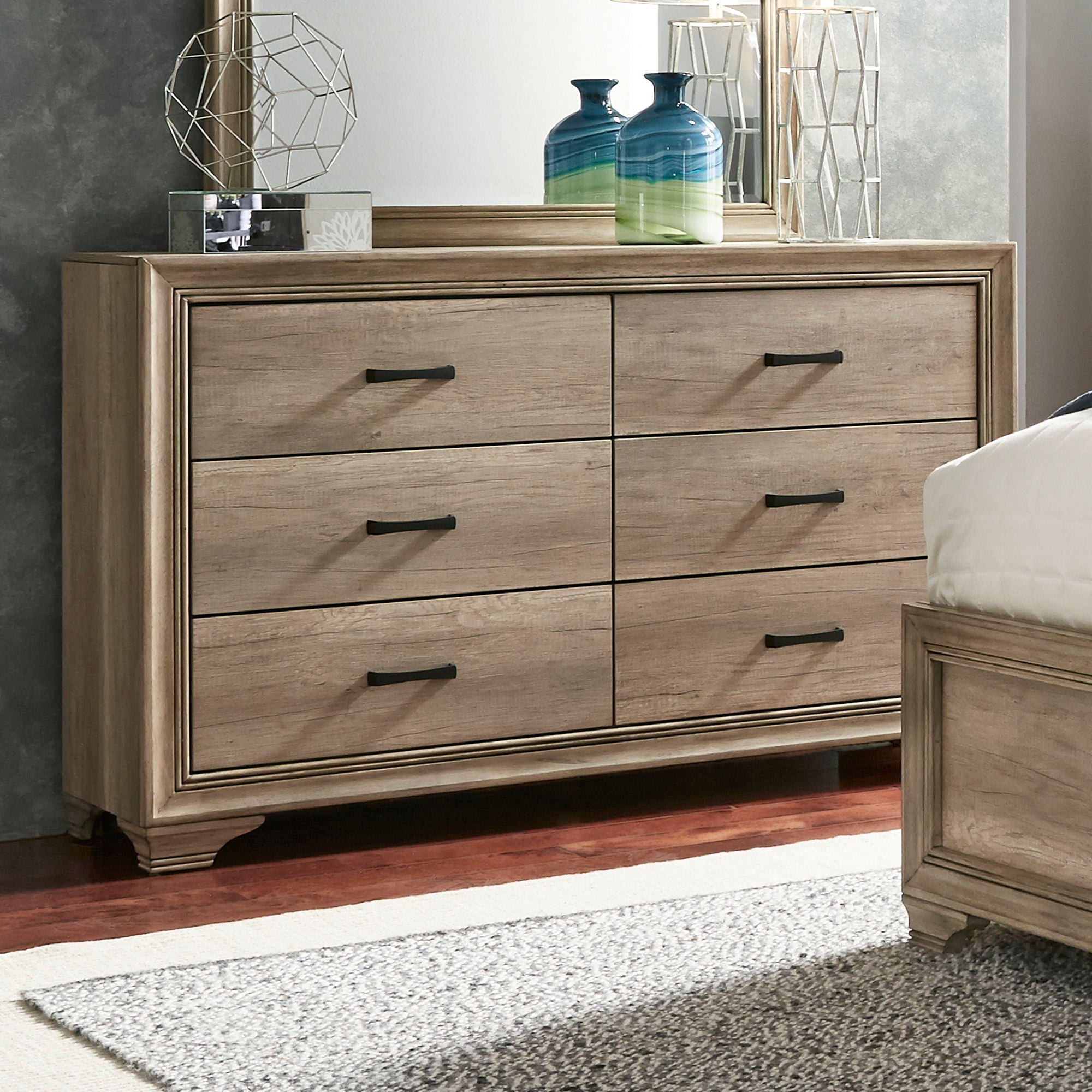 Liberty Furniture Sun Valley - 6 Drawer Dresser - Light Brown | Meri Furniture