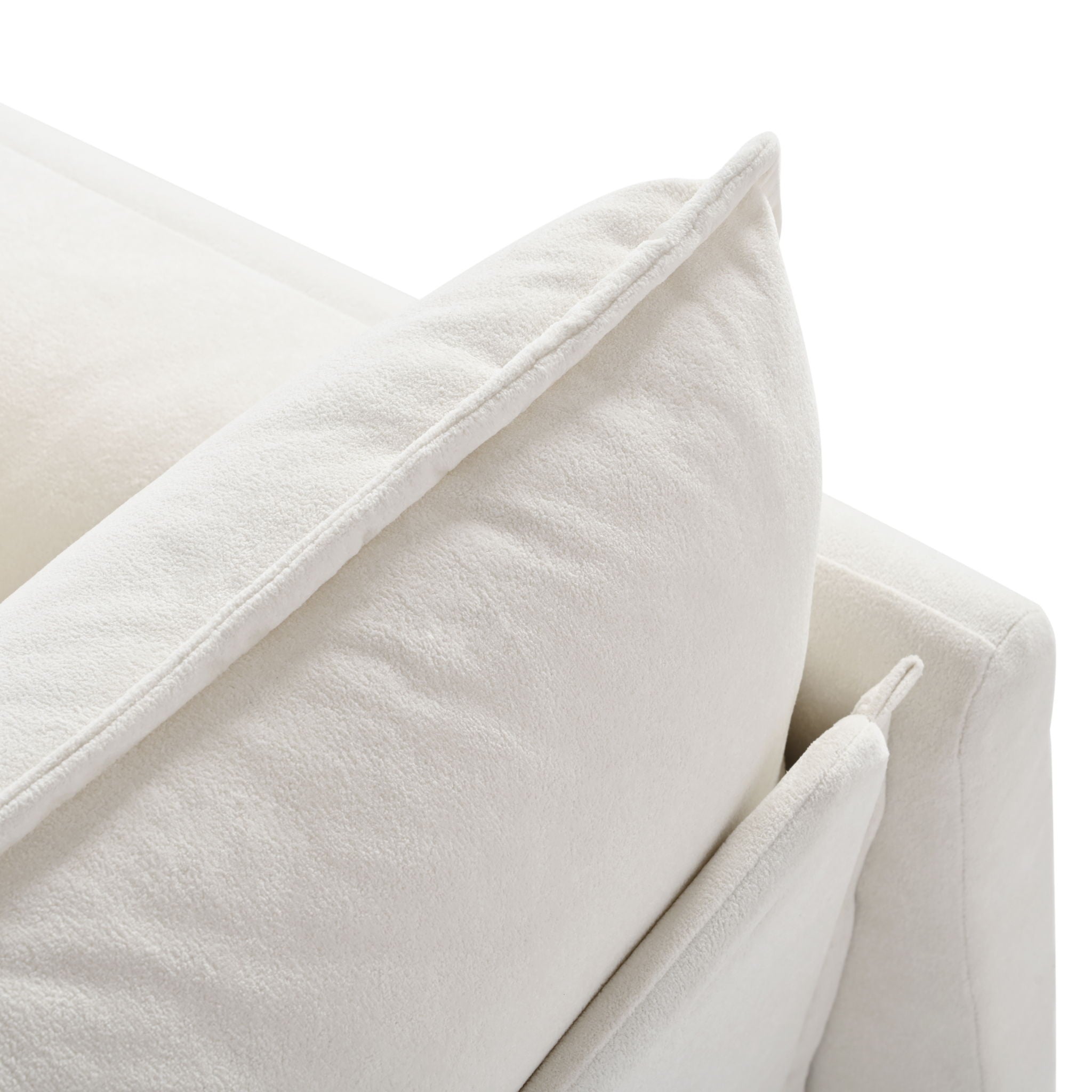 Modern Upholstered Chenille Loveseat And Armchair Set With Pillows