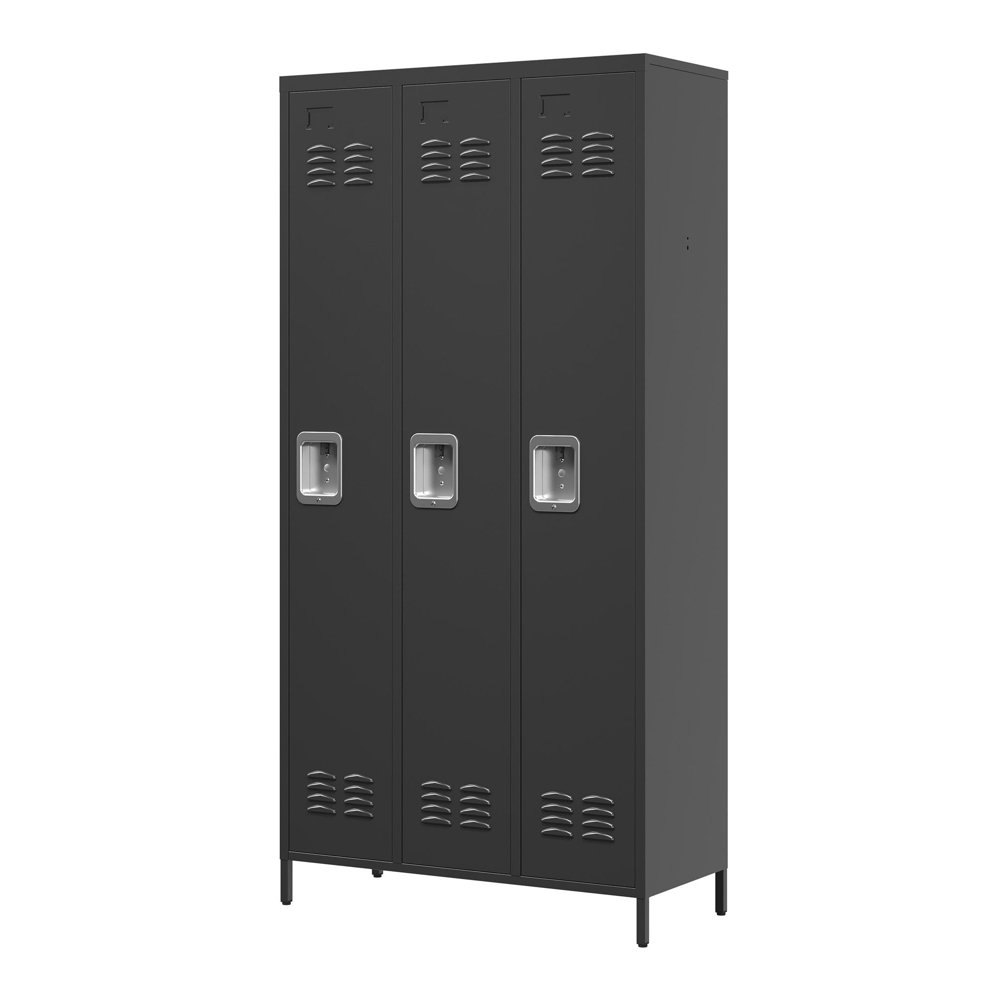 Storage Locker Cabinet With Locks For Employees, Home Gym Office School Garage - Black
