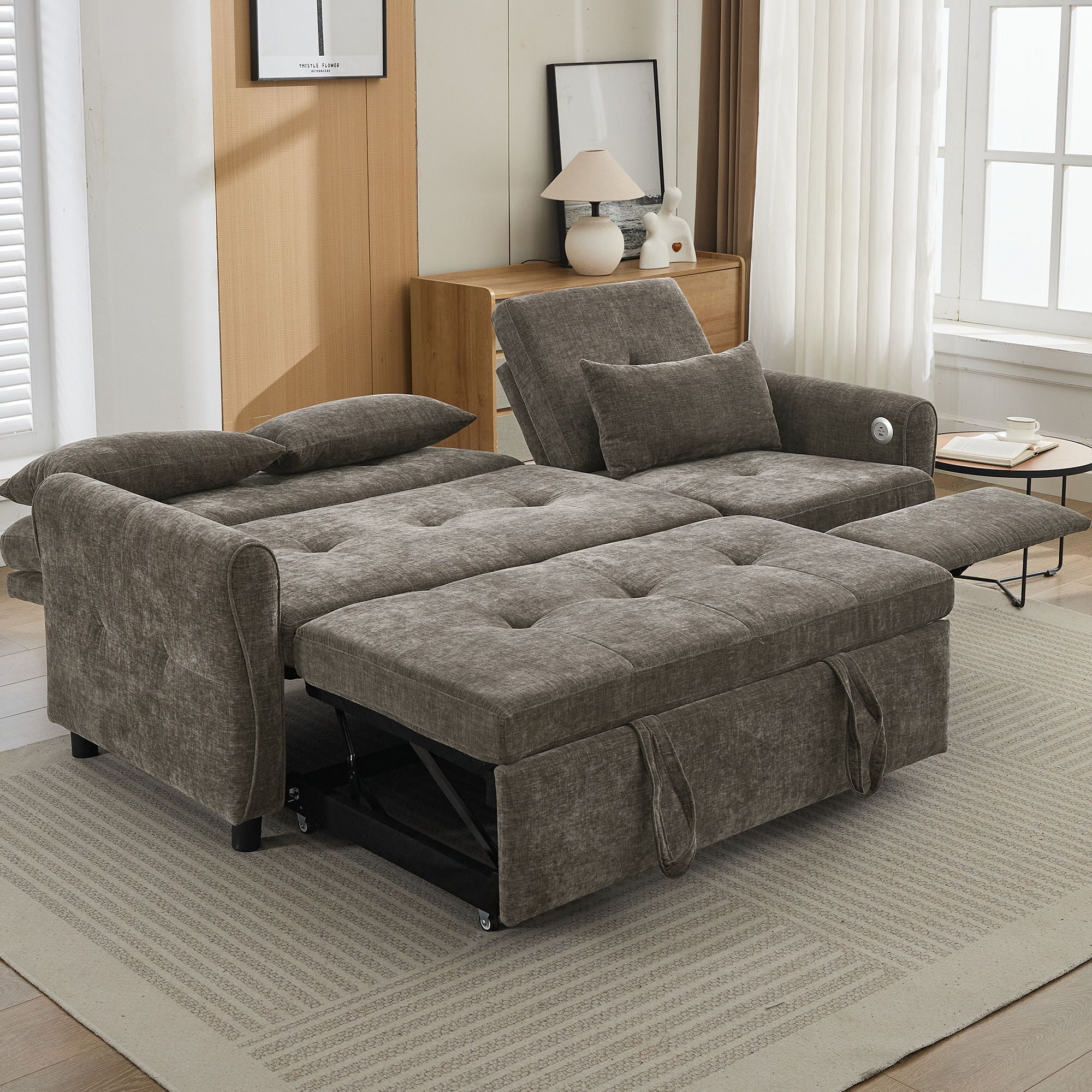 3 Seater Sofa Bed And Reversible Recliner