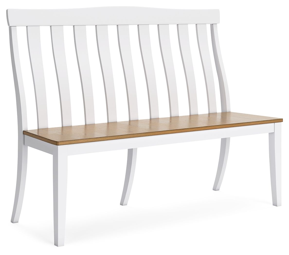 Signature Design by Ashley® Ashbryn - White / Natural - Double Dining Chair | Meri Furniture