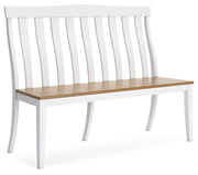 Signature Design by Ashley® Ashbryn - White / Natural - Double Dining Chair | Meri Furniture