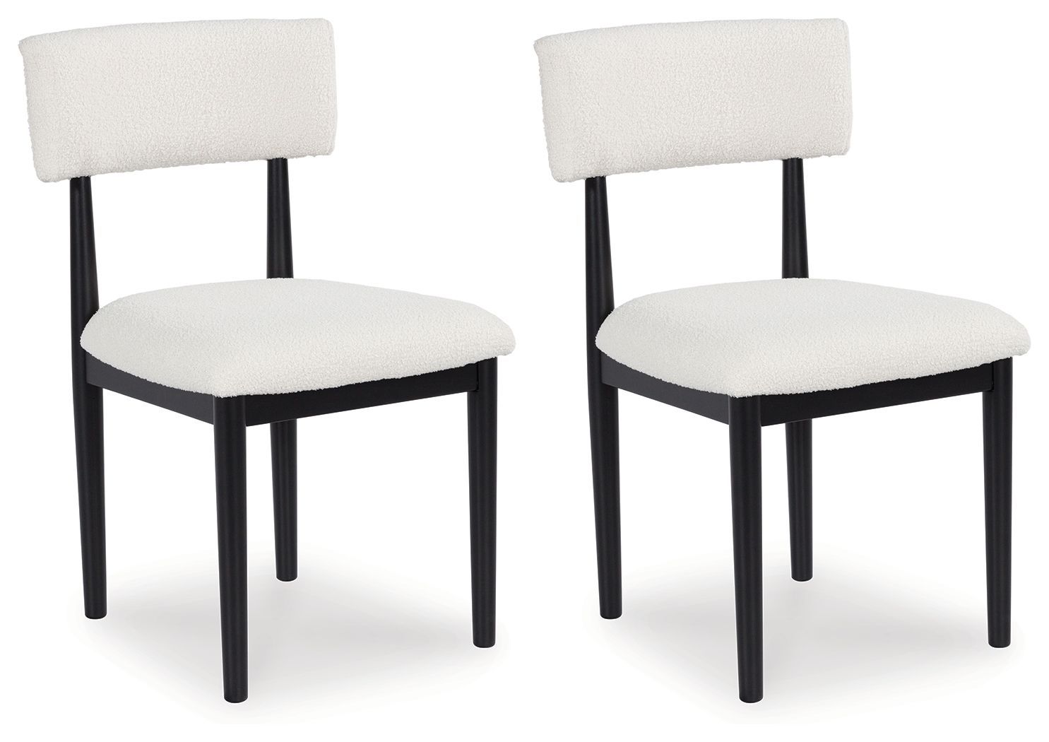 Signature Design by Ashley® Xandrum - White / Black - 5 Pc. - Round Dining Room Table, 4 Side Chairs | Meri Furniture