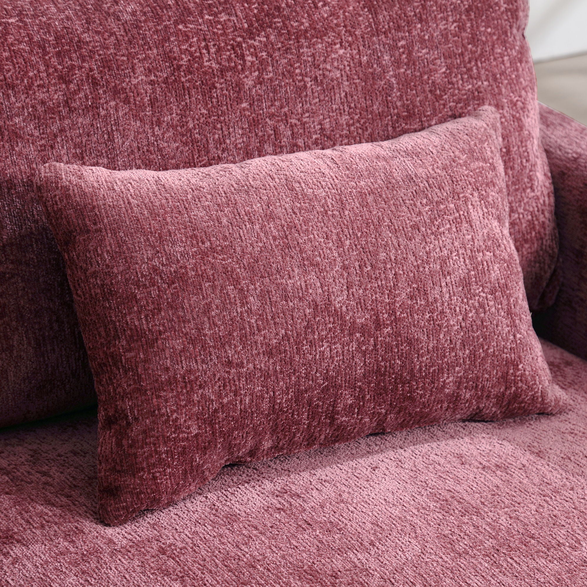 Mid Century Modern Fabric Loveseat Sofa, 2 Seat Upholstered Couch