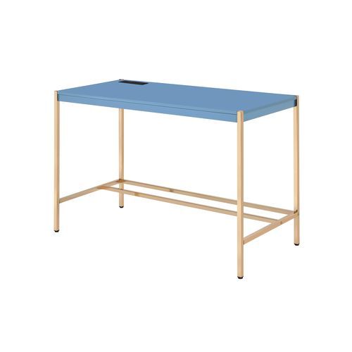 Rectangular Writing Desk No Storage : Finish Metal Base.