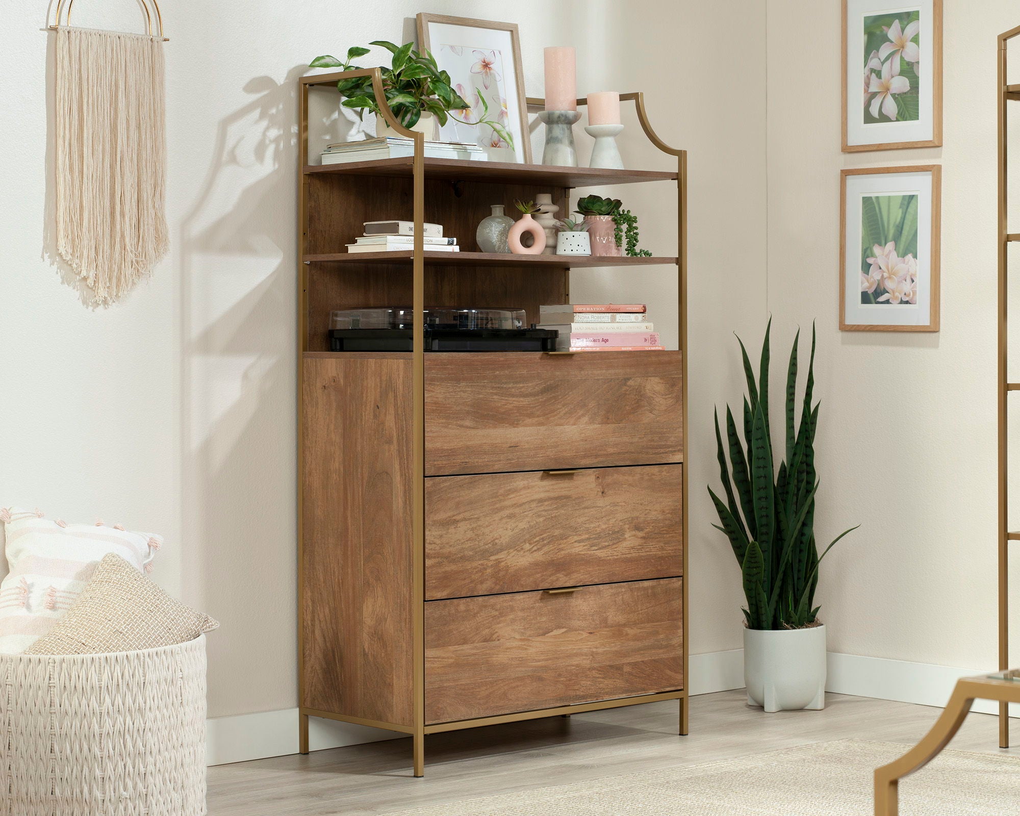 Bedroom Chest of Drawers with Shelves