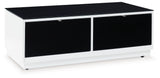 Signature Design by Ashley® Gardoni - White / Black - Rectangular Cocktail Table | Meri Furniture