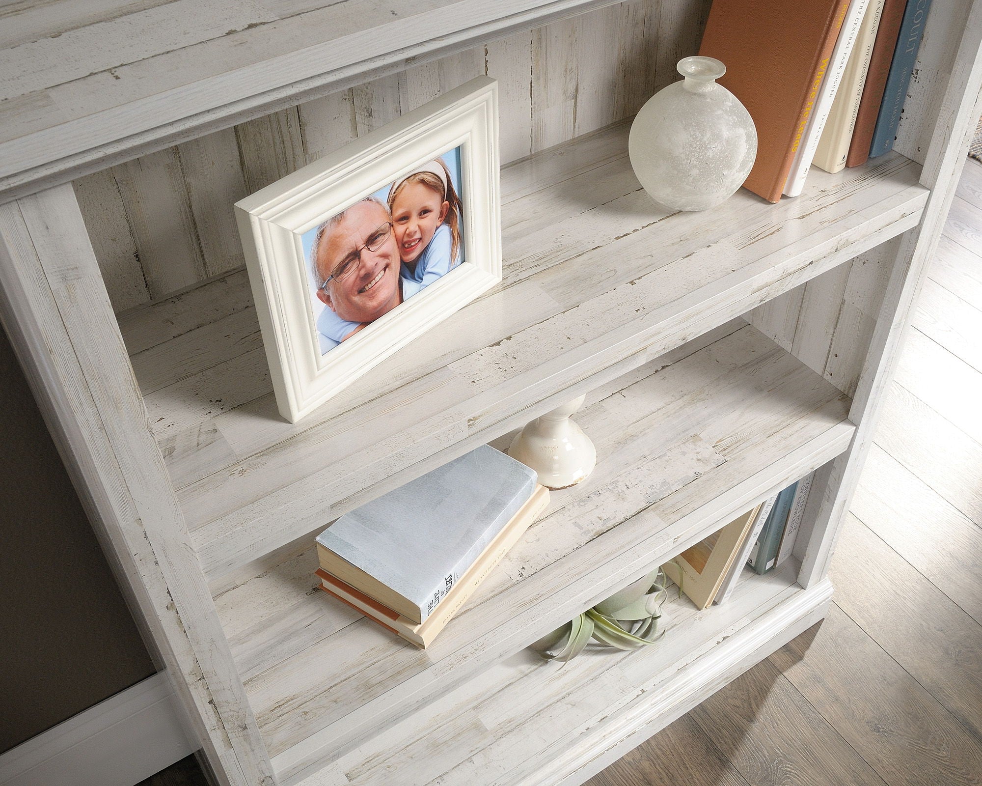 3-Shelf Bookcase White Plank