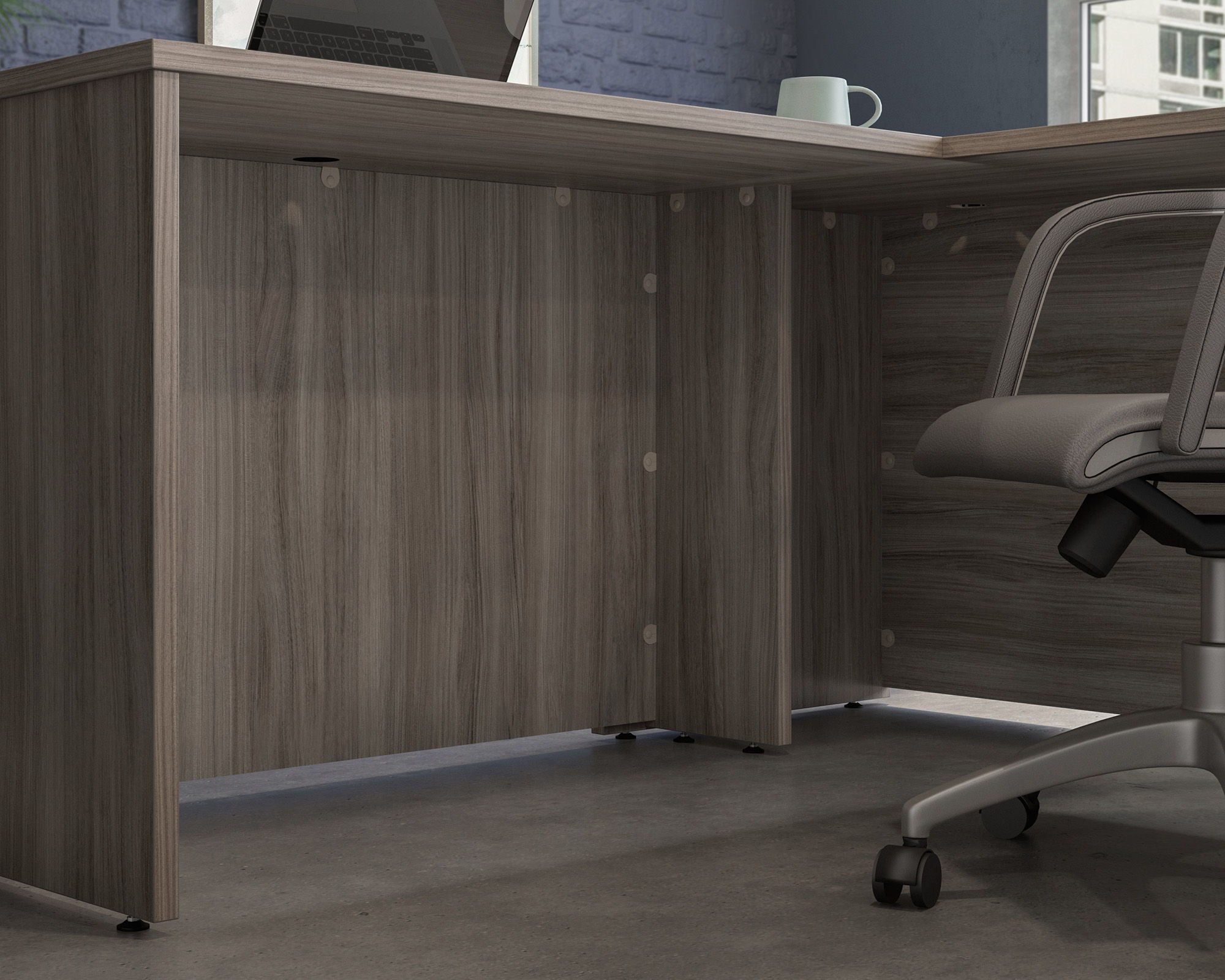 42" Commercial Desk Return in Hudson Elm