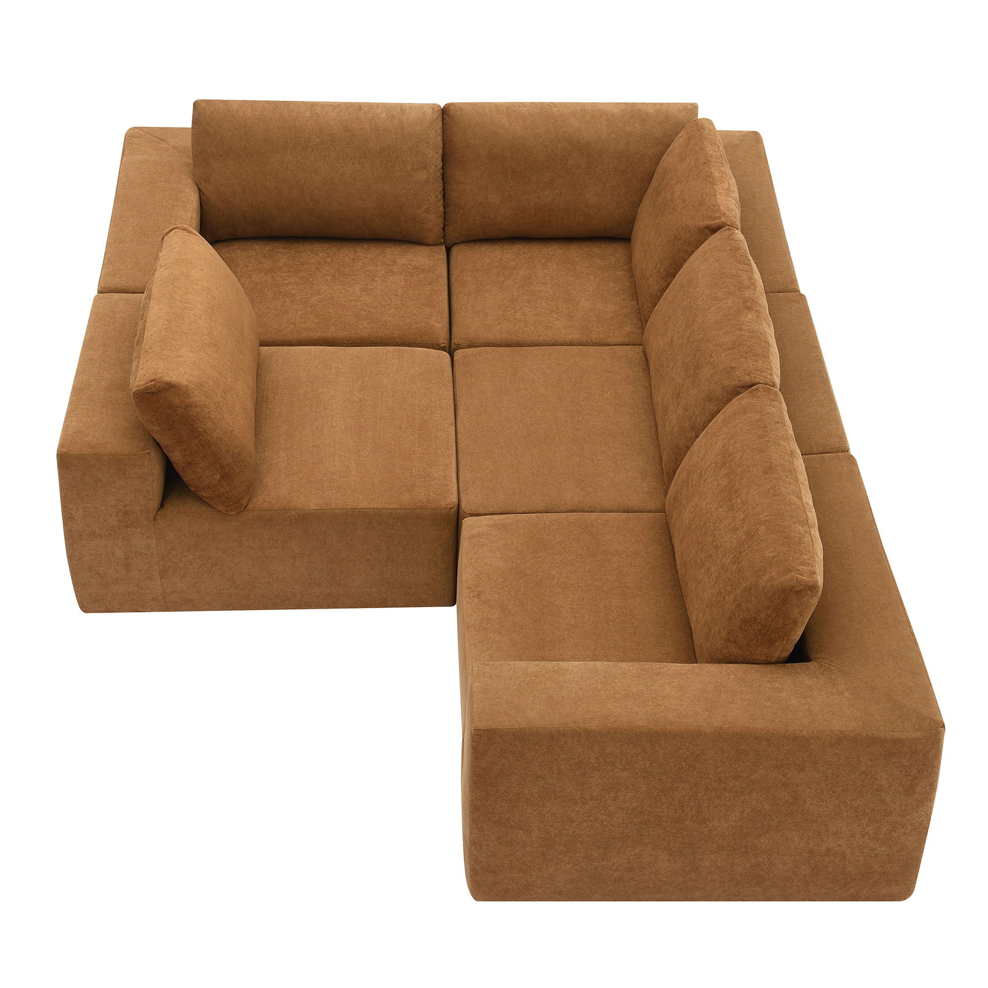 Modular Sectional With Wide Seat Free Combination L Shaped Couch Set Cloud Upholstered Minimalist Boneless Sofa