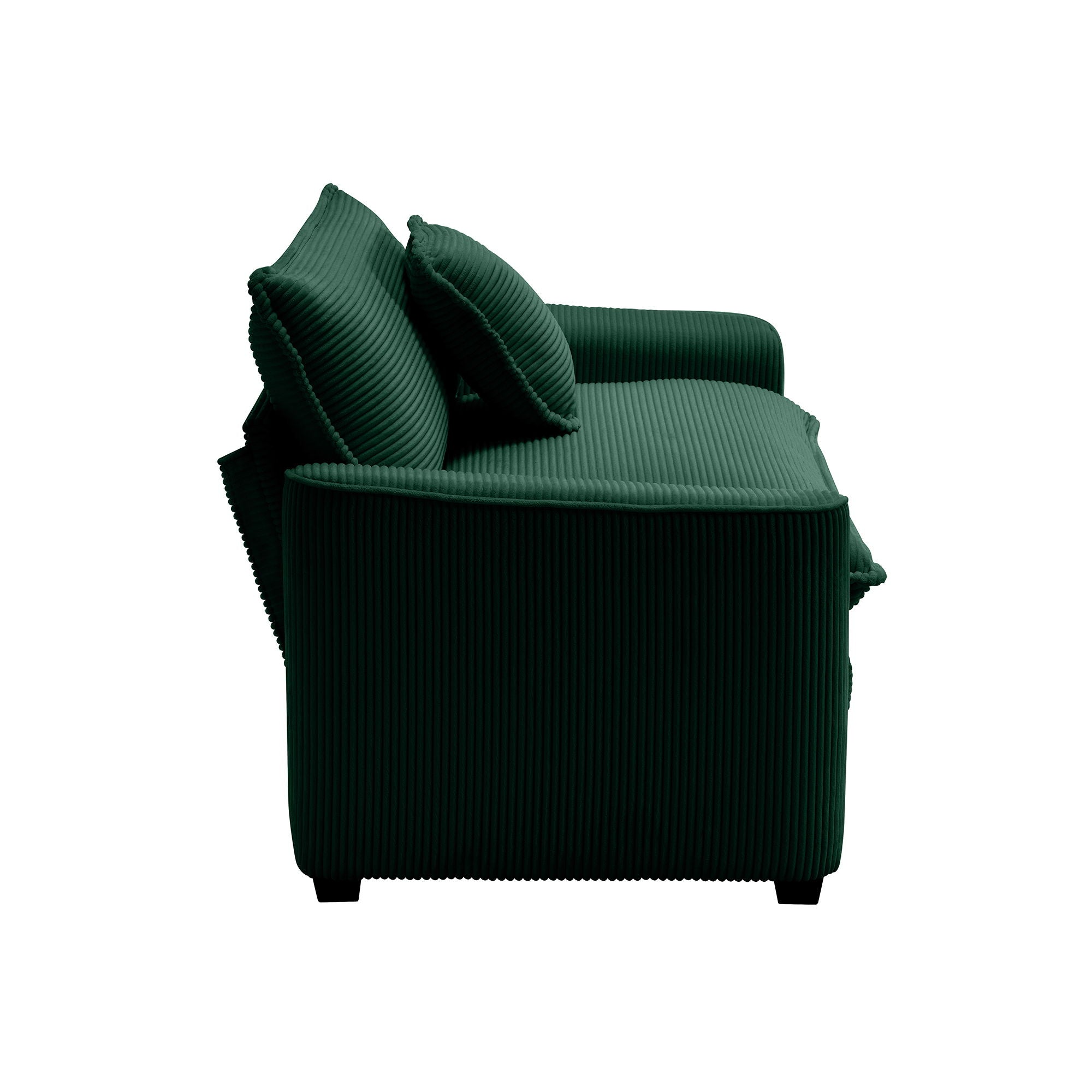 Modern Classic Corduroy Fabric Single Chair Deep Seat Sofa With Pillow