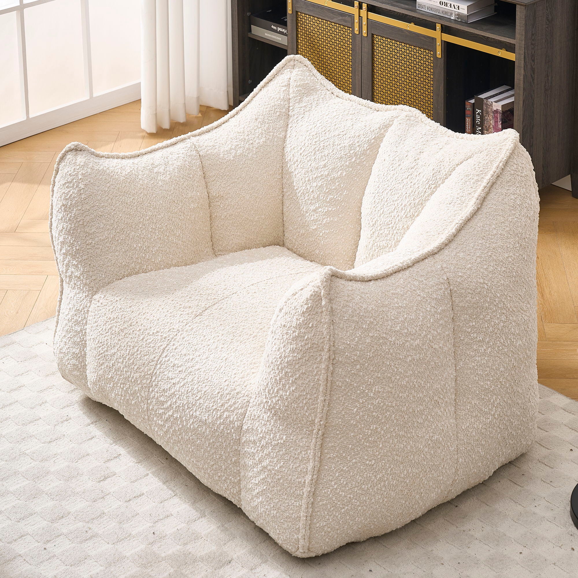 Comfortable Chenille Sofa Chairs With Highly Resilient Foam For Living Rooms And Bedrooms