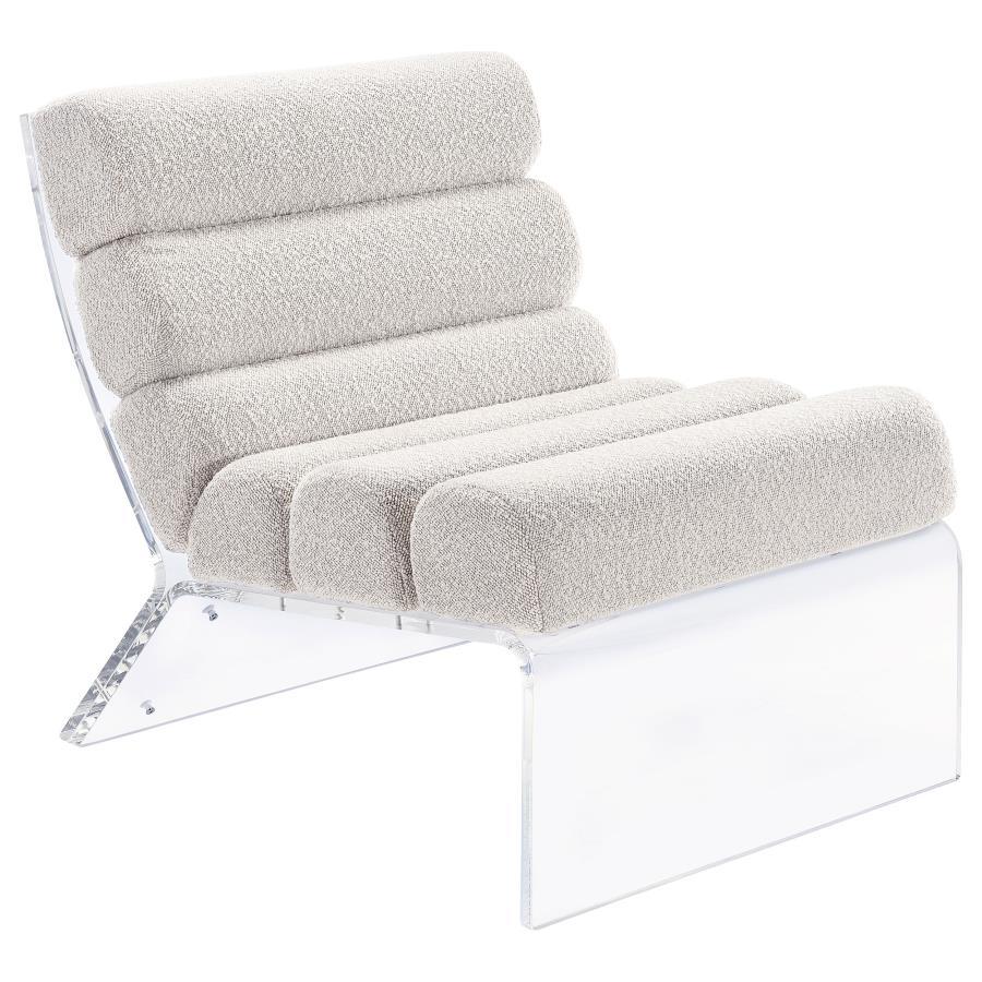 Coaster Fine Furniture Serreta - Boucle Upholstered Armless Acrylic Chair | Meri Furniture
