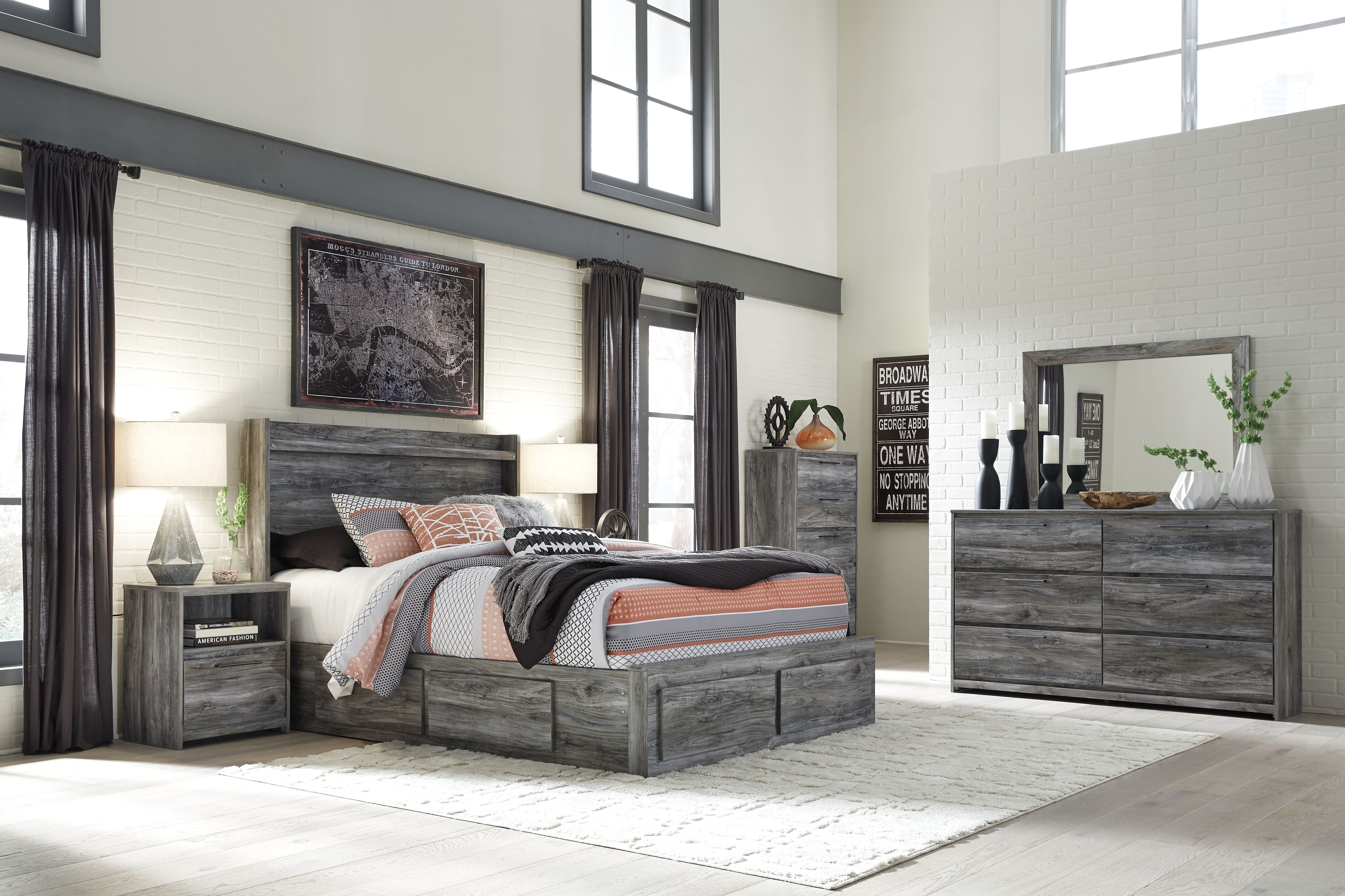 Signature Design by Ashley® Baystorm - LED Panel Bed | Meri Furniture