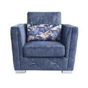 ACME Emilia - Chair - 2-Tone Blue Fabric | Meri Furniture