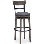 Signature Design by Ashley® Caitbrook - Gray - Tall Uph Swivel Barstool | Meri Furniture