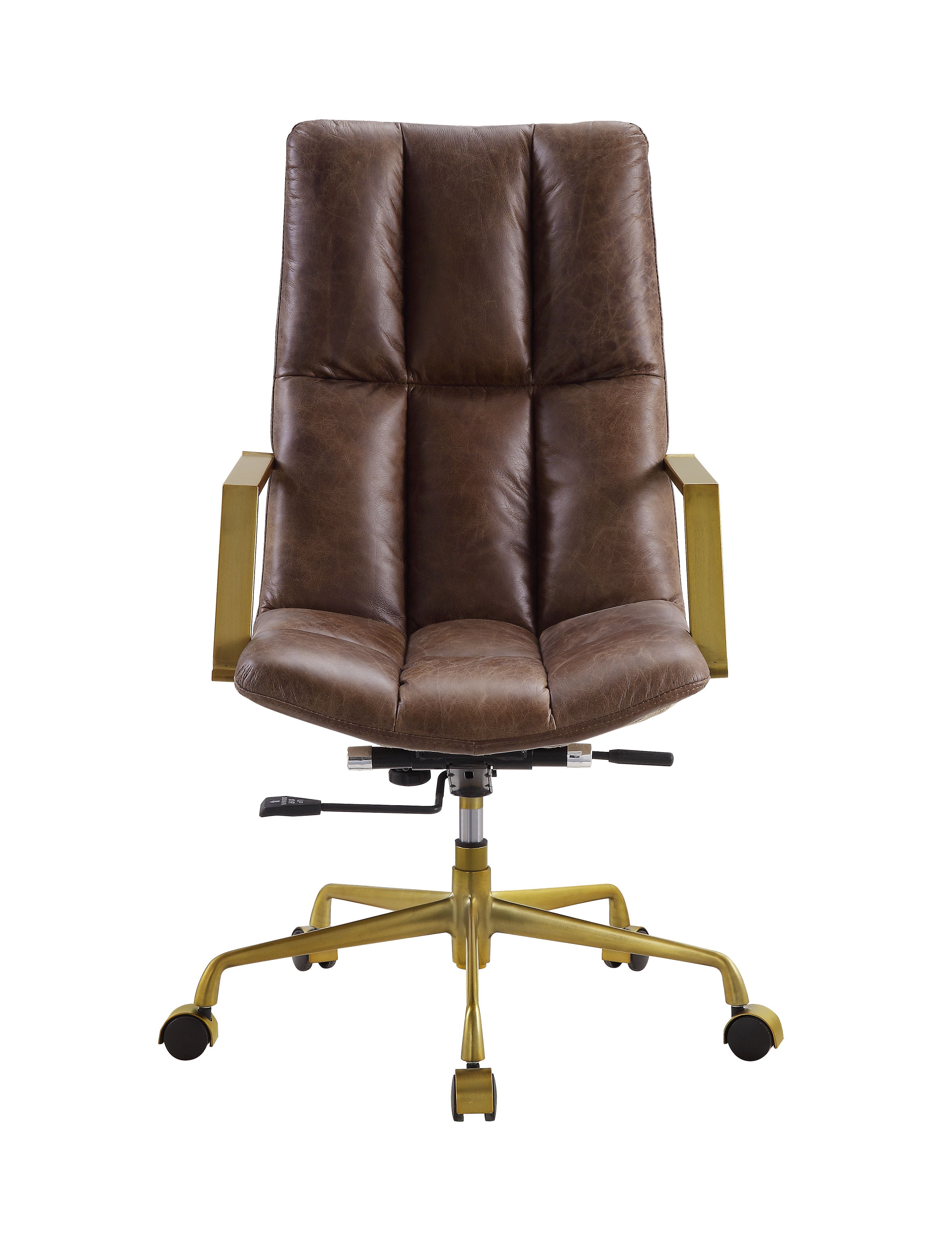 ACME Rolento - Executive Office Chair - Espresso Top Grain Leather | Meri Furniture