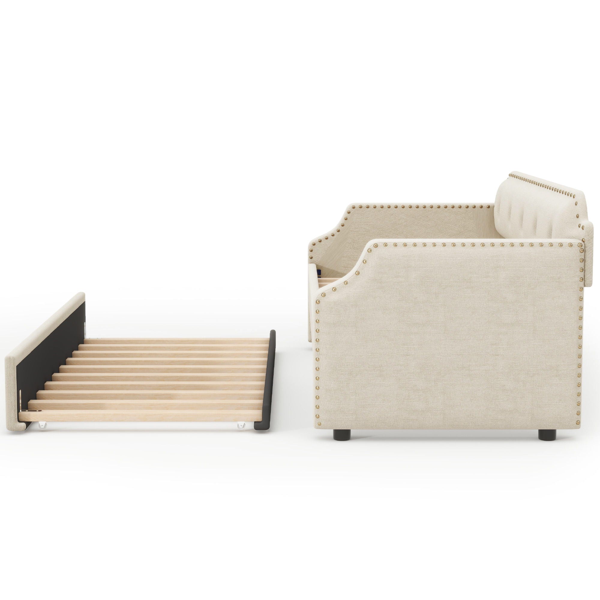 Upholstered Daybed With Trundle