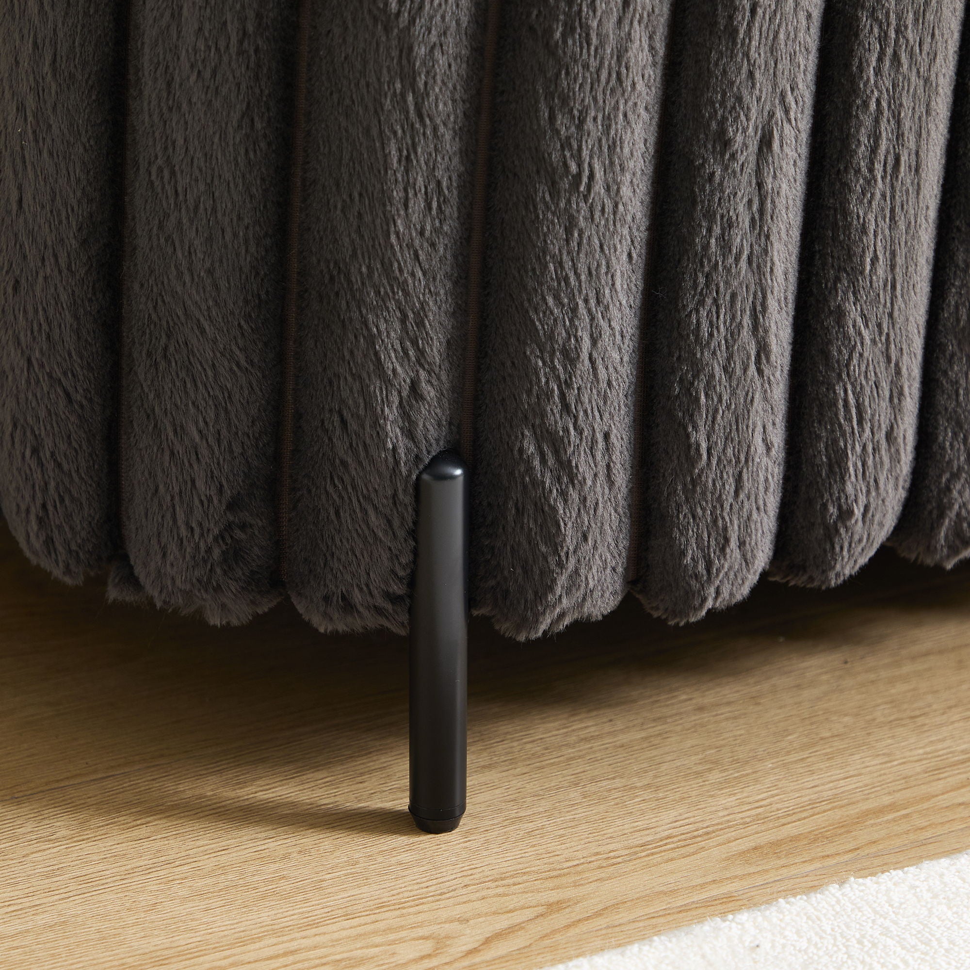 Flip Top Storage Bench With Metal Legs