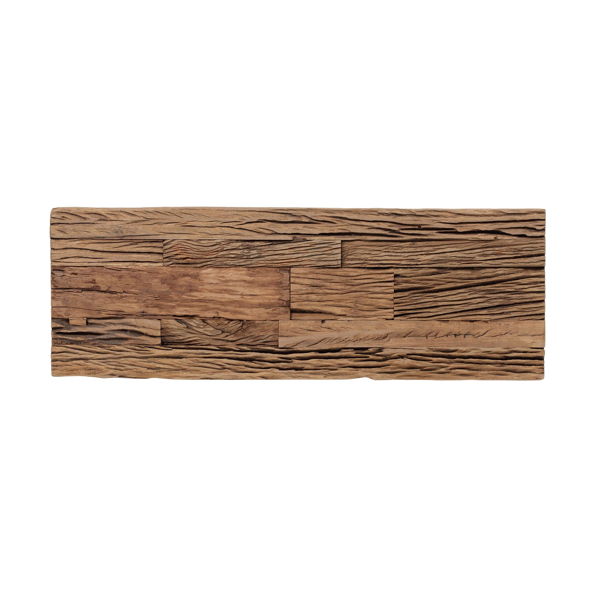 Rustic Glam Console Table With Reclaimed Wood And Iron Frame - Natural